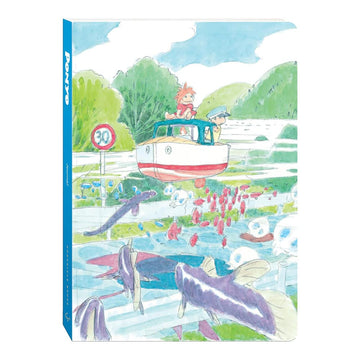 A flexi-bound paperback journal with full-color illustrations featuring characters and scenes from the Studio Ghibli film Ponyo.